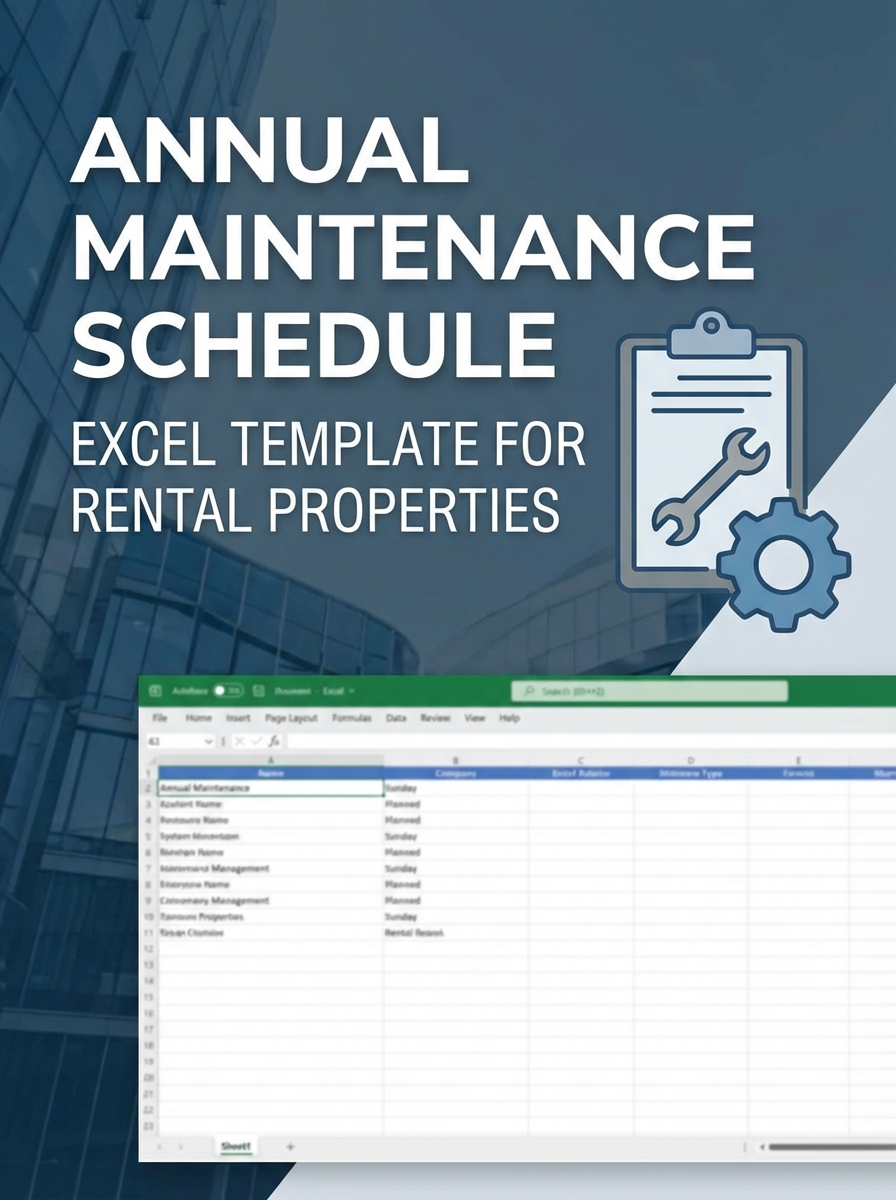 Annual Maintenance Schedule Excel Template for Rental Properties