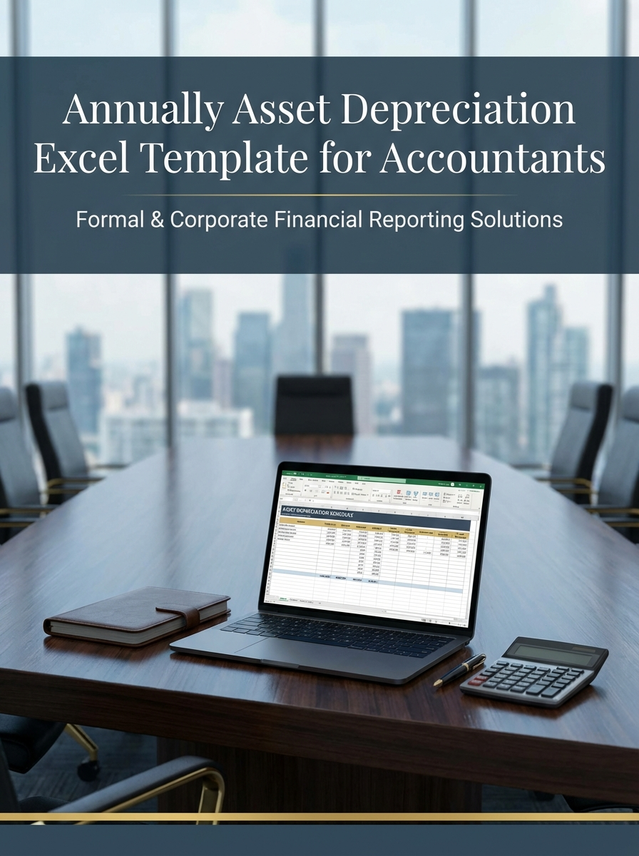 Annually Asset Depreciation Excel Template for Accountants