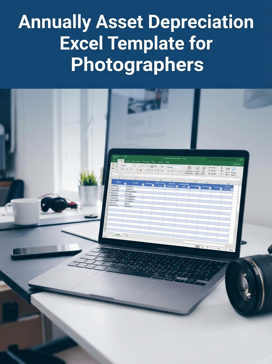 Annually Asset Depreciation Excel Template for Photographers