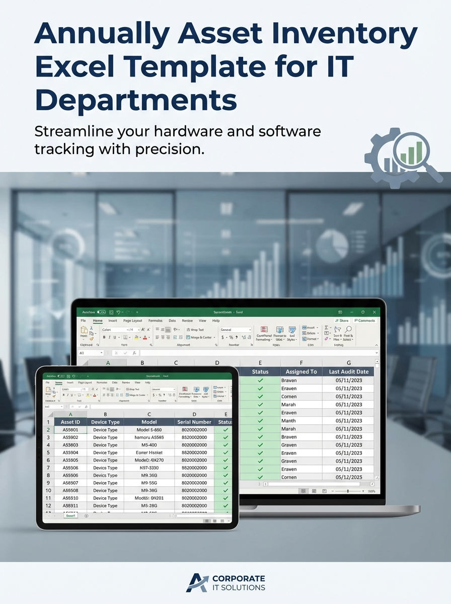 Annually Asset Inventory Excel Template for IT Departments