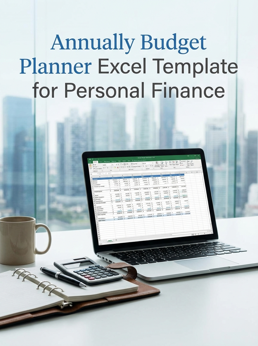 Annually Budget Planner Excel Template for Personal Finance
