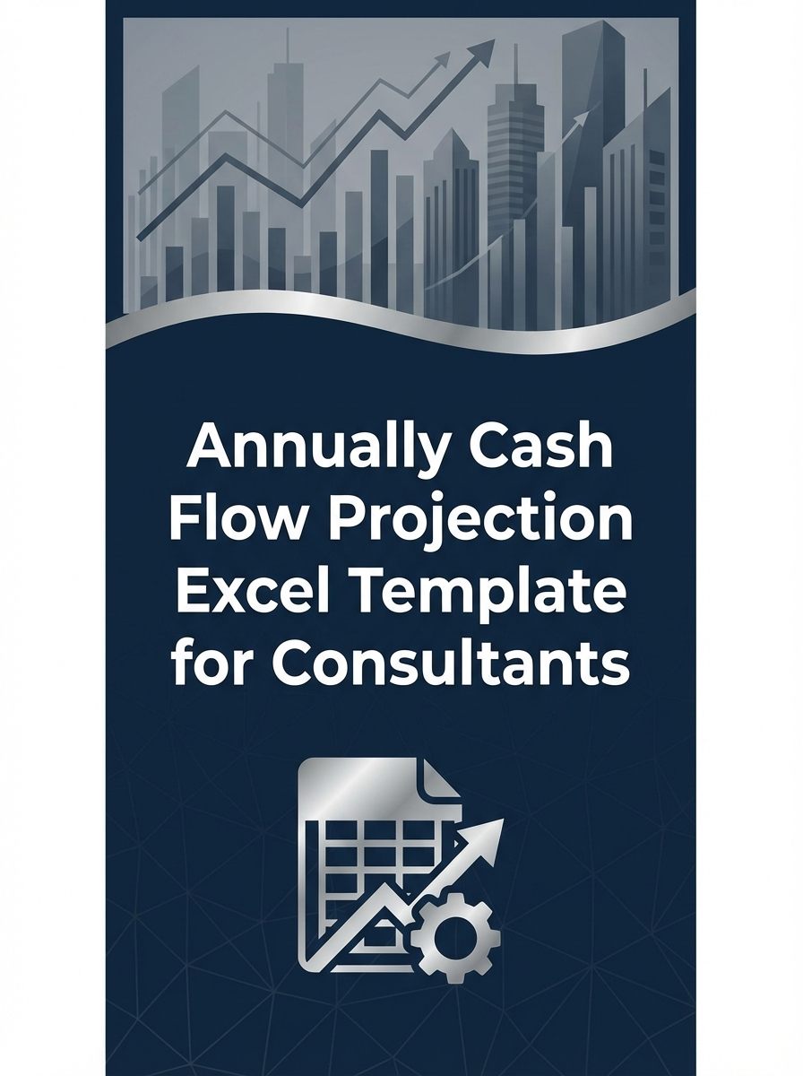 Annually Cash Flow Projection Excel Template for Consultants