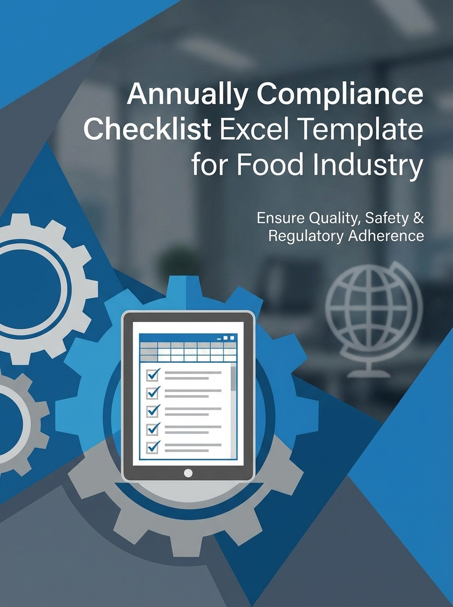 Annually Compliance Checklist Excel Template for Food Industry