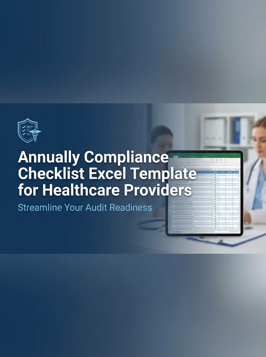 Annually Compliance Checklist Excel Template for Healthcare Providers