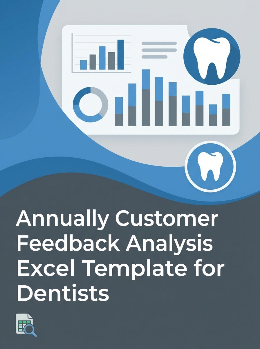 Annually Customer Feedback Analysis Excel Template for Dentists