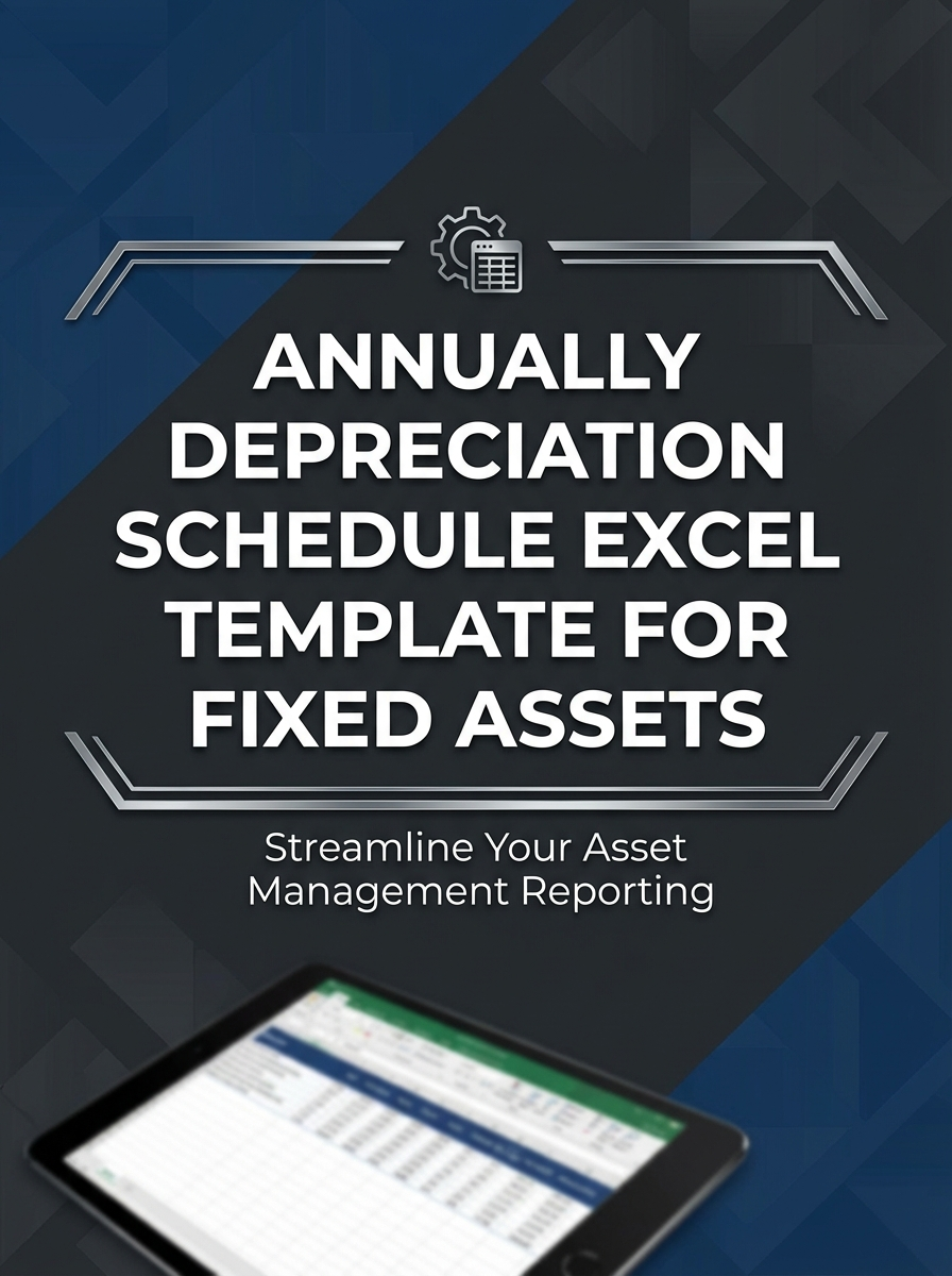 Annually Depreciation Schedule Excel Template for Fixed Assets