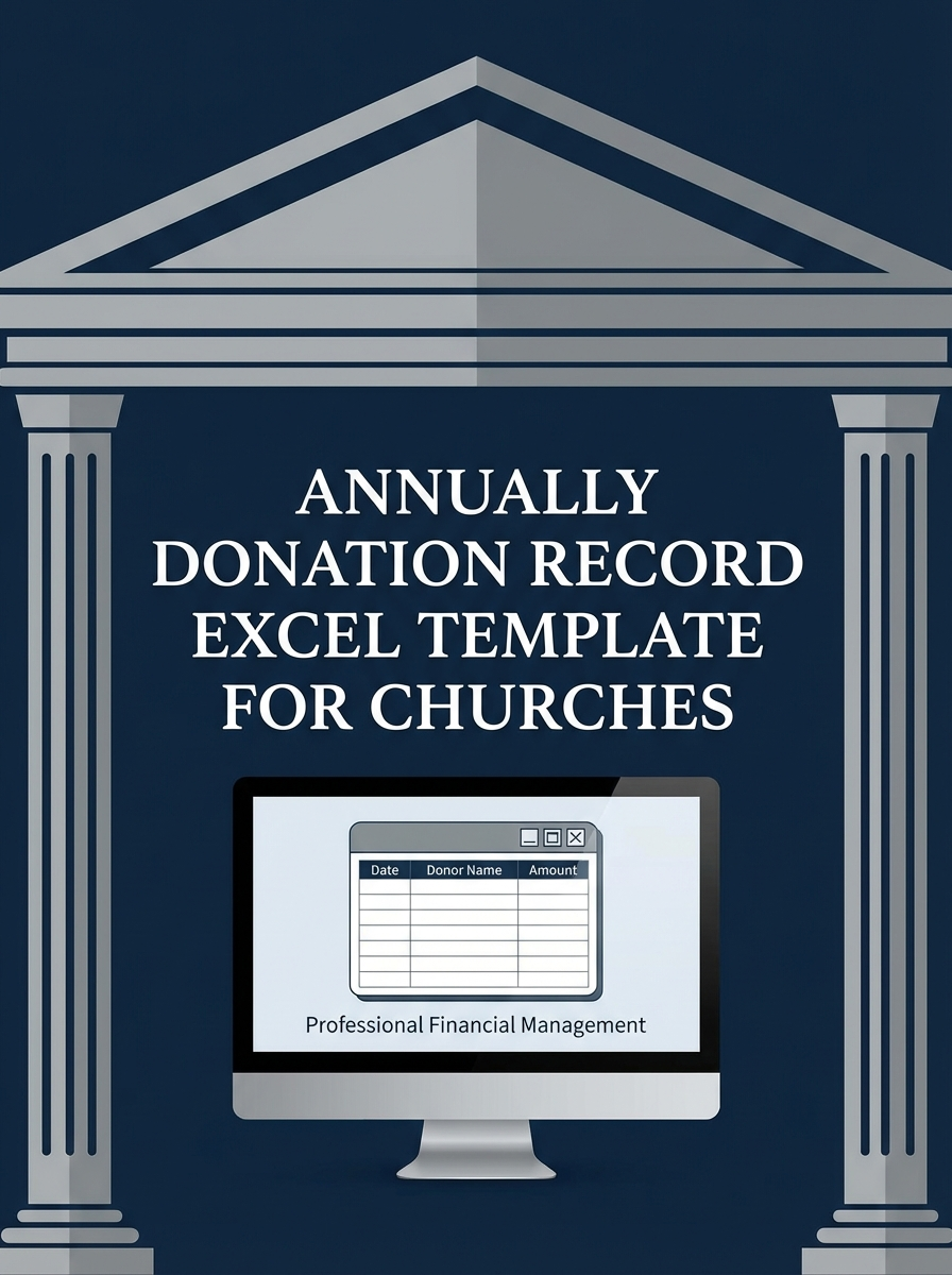 Annually Donation Record Excel Template for Churches