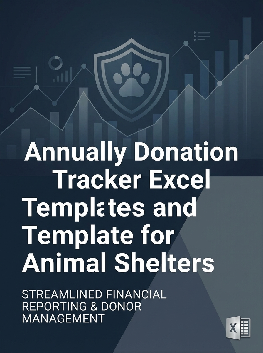 Annually Donation Tracker Excel Template for Animal Shelters