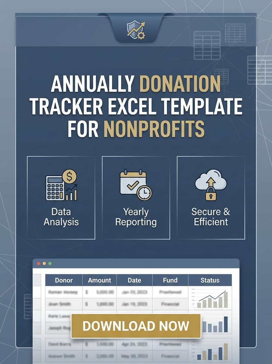 Annually Donation Tracker Excel Template for Nonprofits