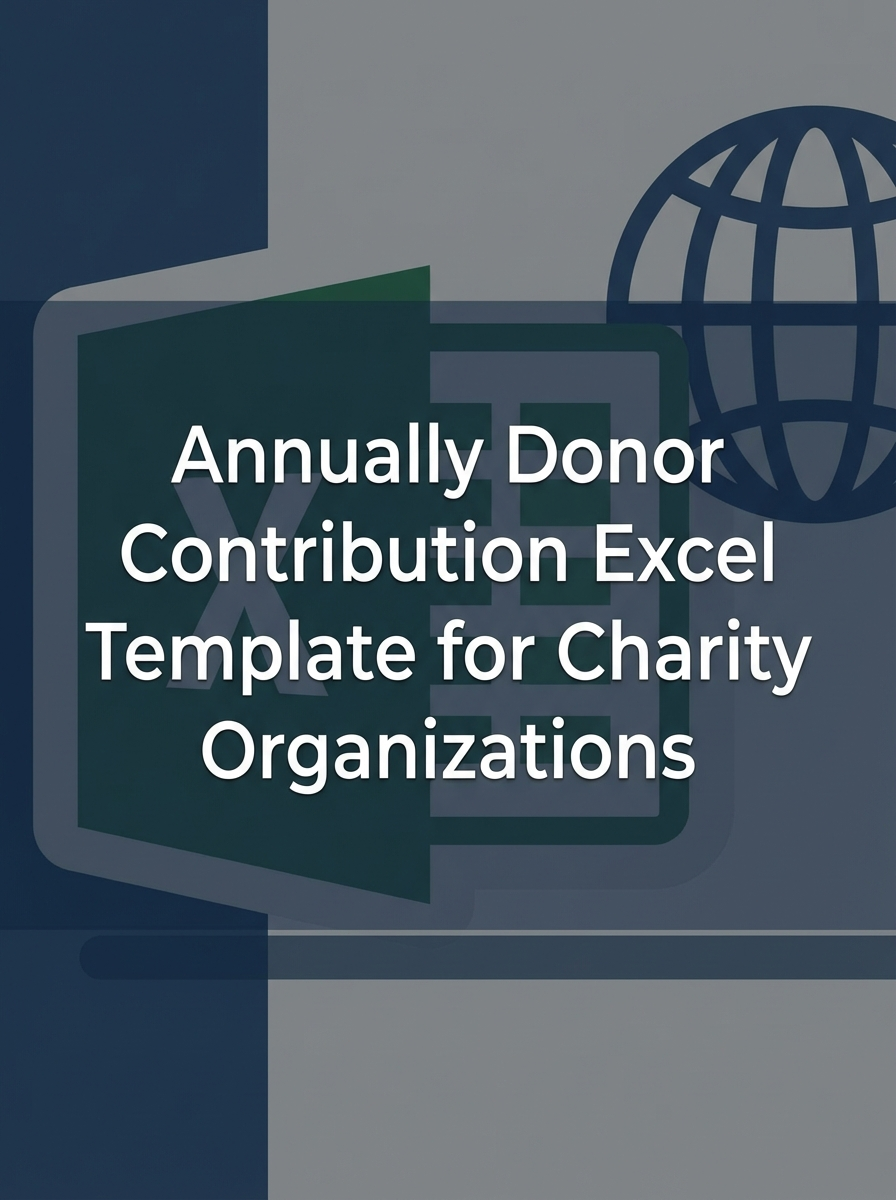 Annually Donor Contribution Excel Template for Charity Organizations