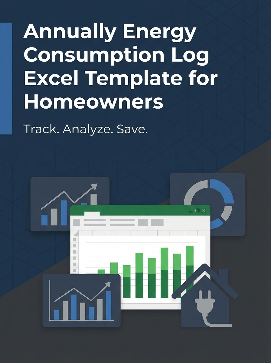 Annually Energy Consumption Log Excel Template for Homeowners