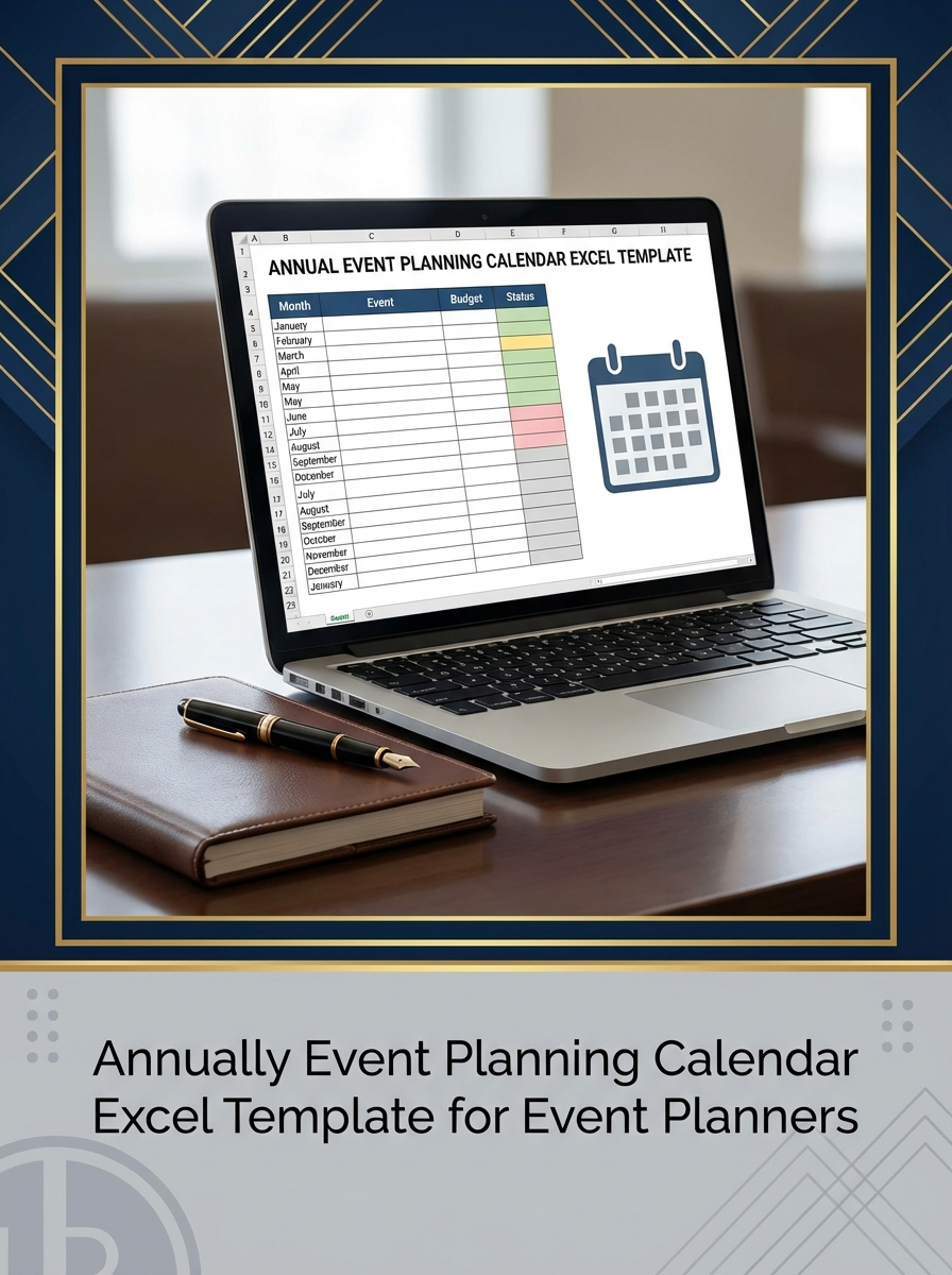 Annually Event Planning Calendar Excel Template for Event Planners