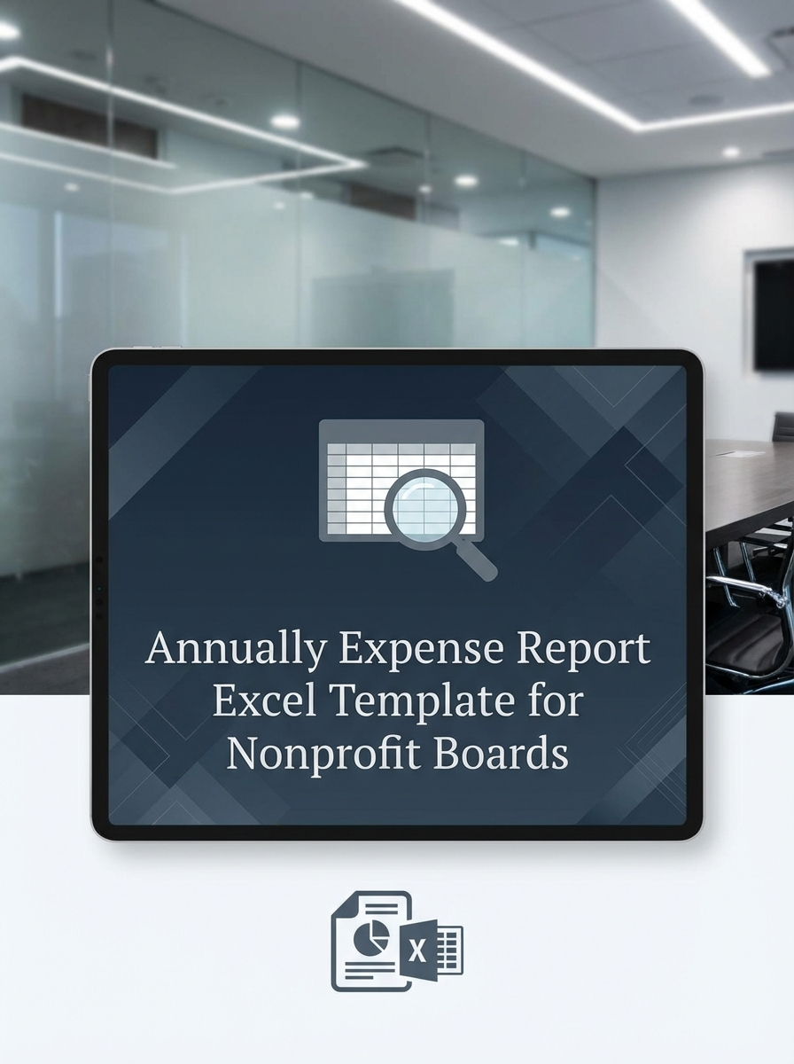 Annually Expense Report Excel Template for Nonprofit Boards