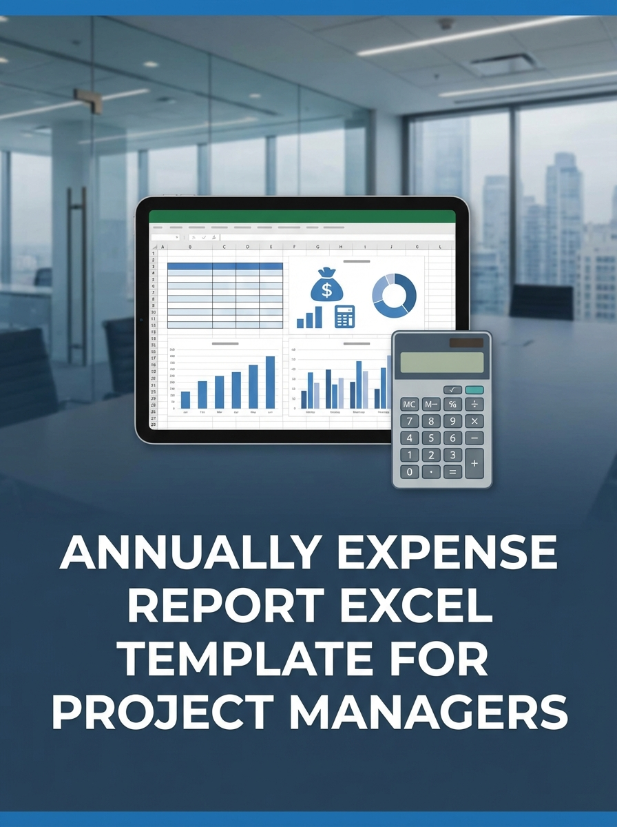 Annually Expense Report Excel Template for Project Managers