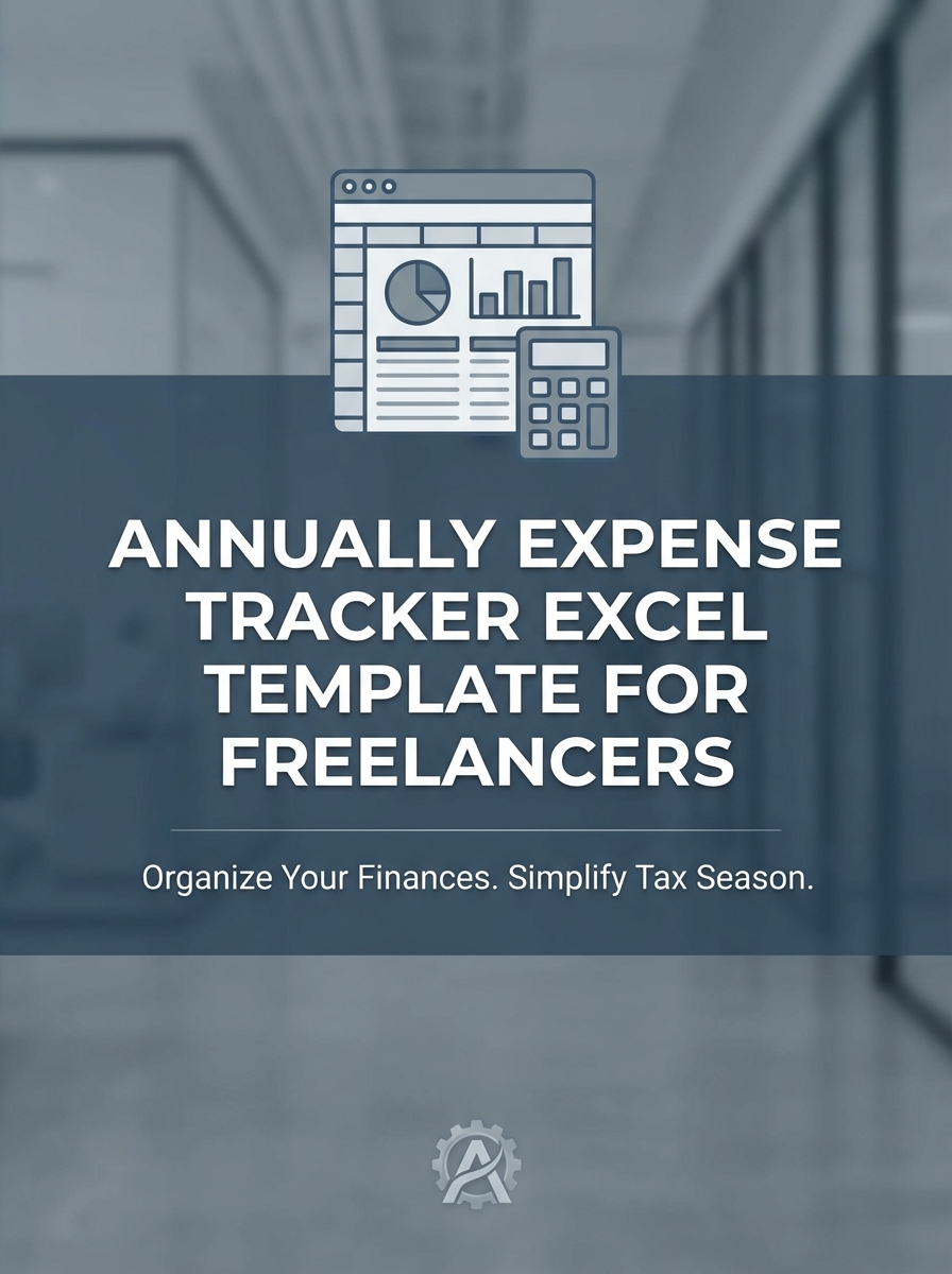 Annually Expense Tracker Excel Template for Freelancers