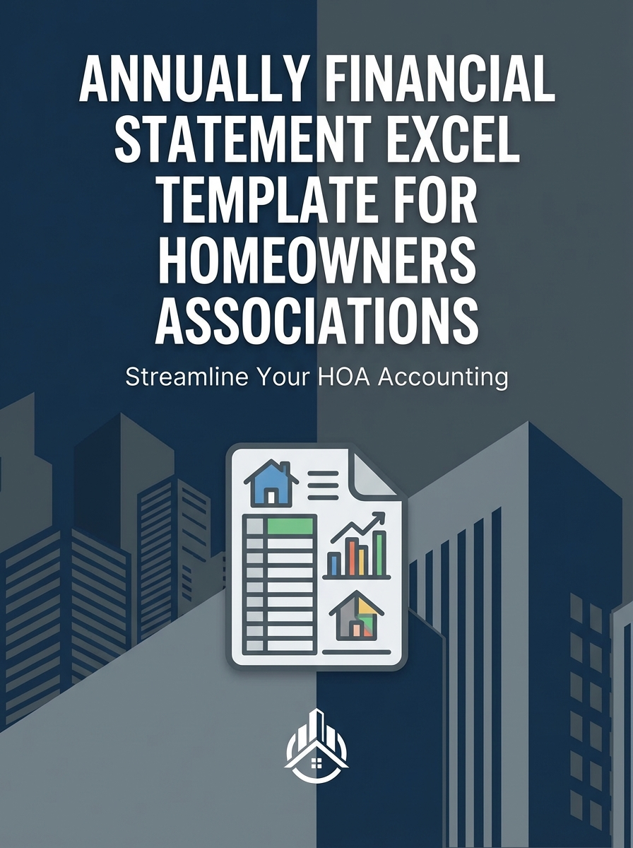 Annually Financial Statement Excel Template for Homeowners Associations