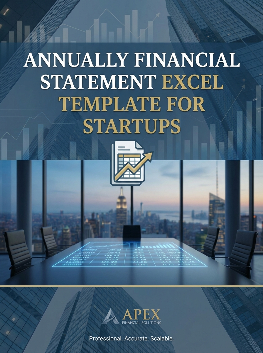 Annually Financial Statement Excel Template for Startups