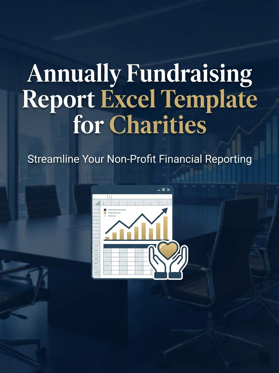 Annually Fundraising Report Excel Template for Charities