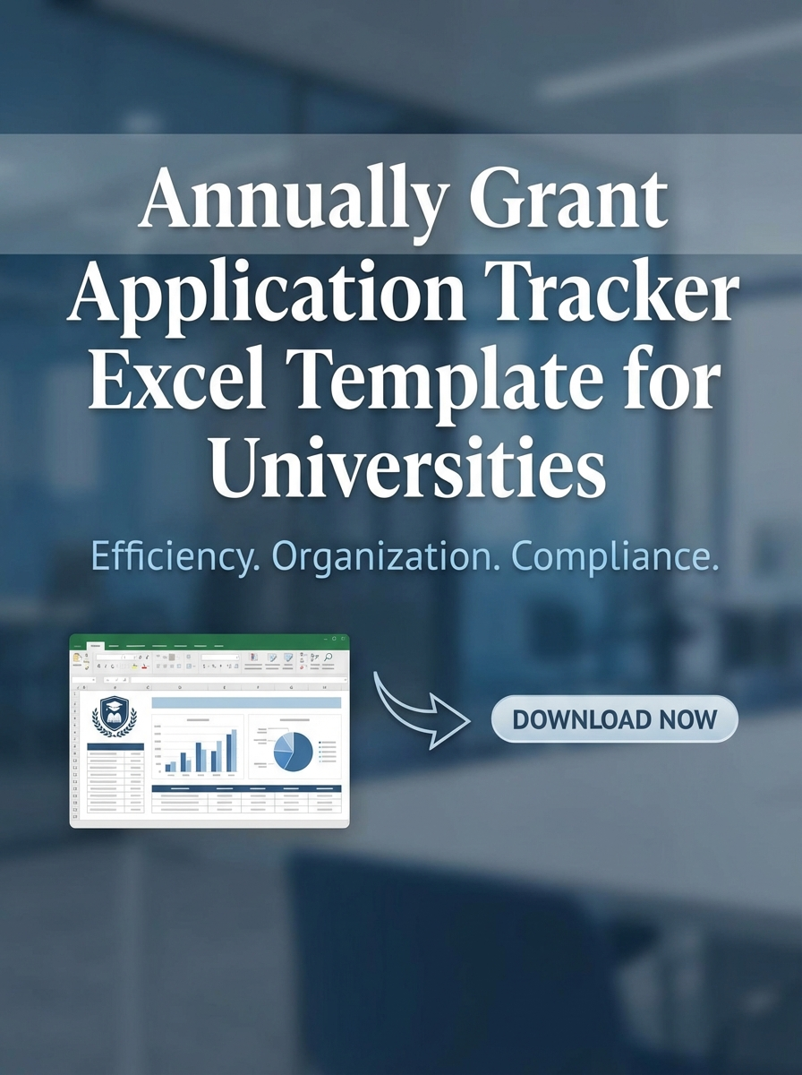 Annually Grant Application Tracker Excel Template for Universities