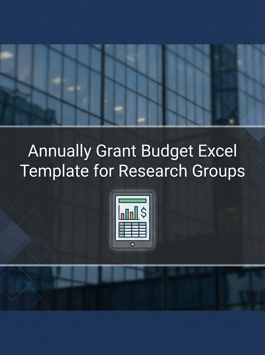 Annually Grant Budget Excel Template for Research Groups