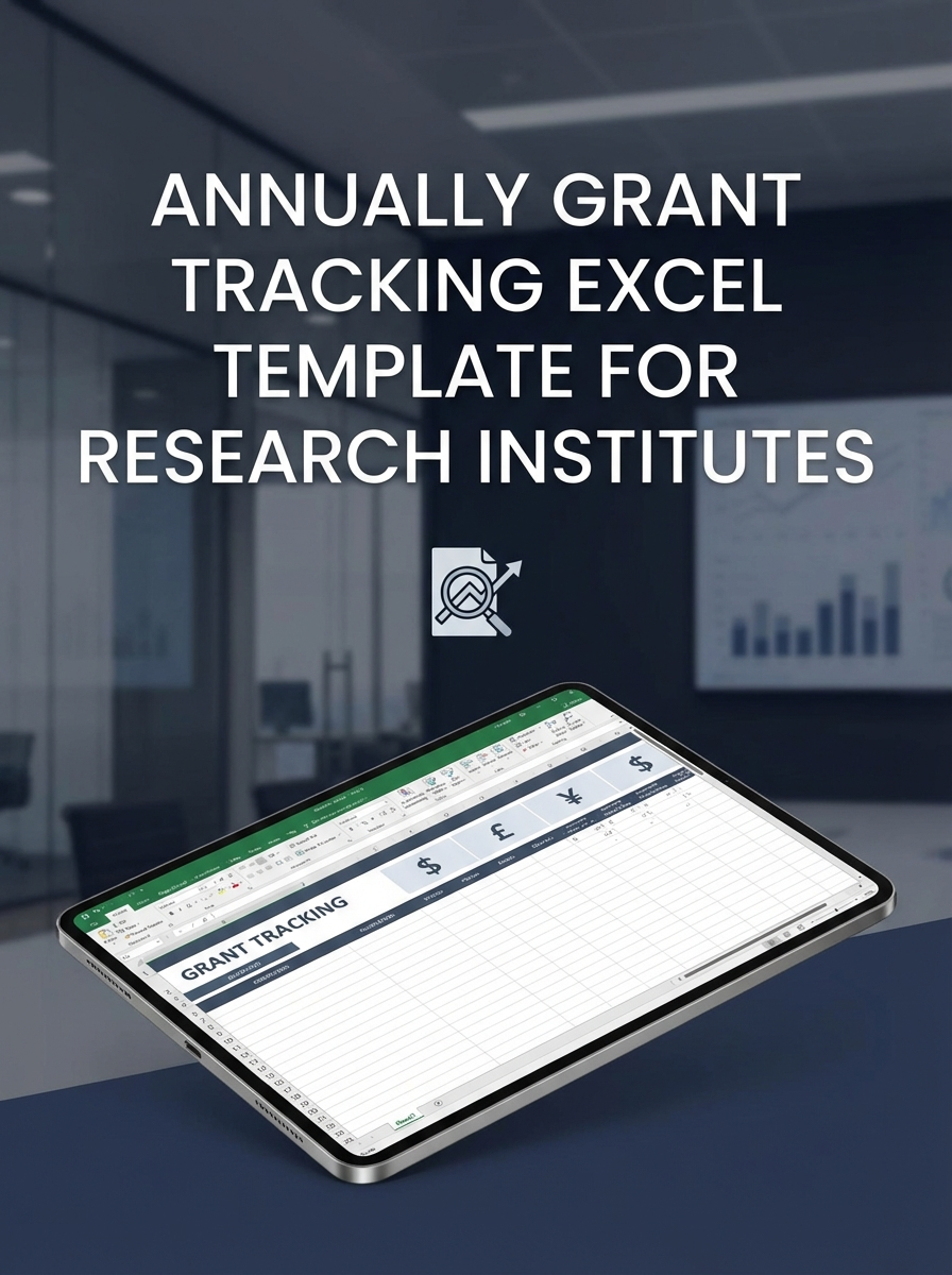 Annually Grant Tracking Excel Template for Research Institutes