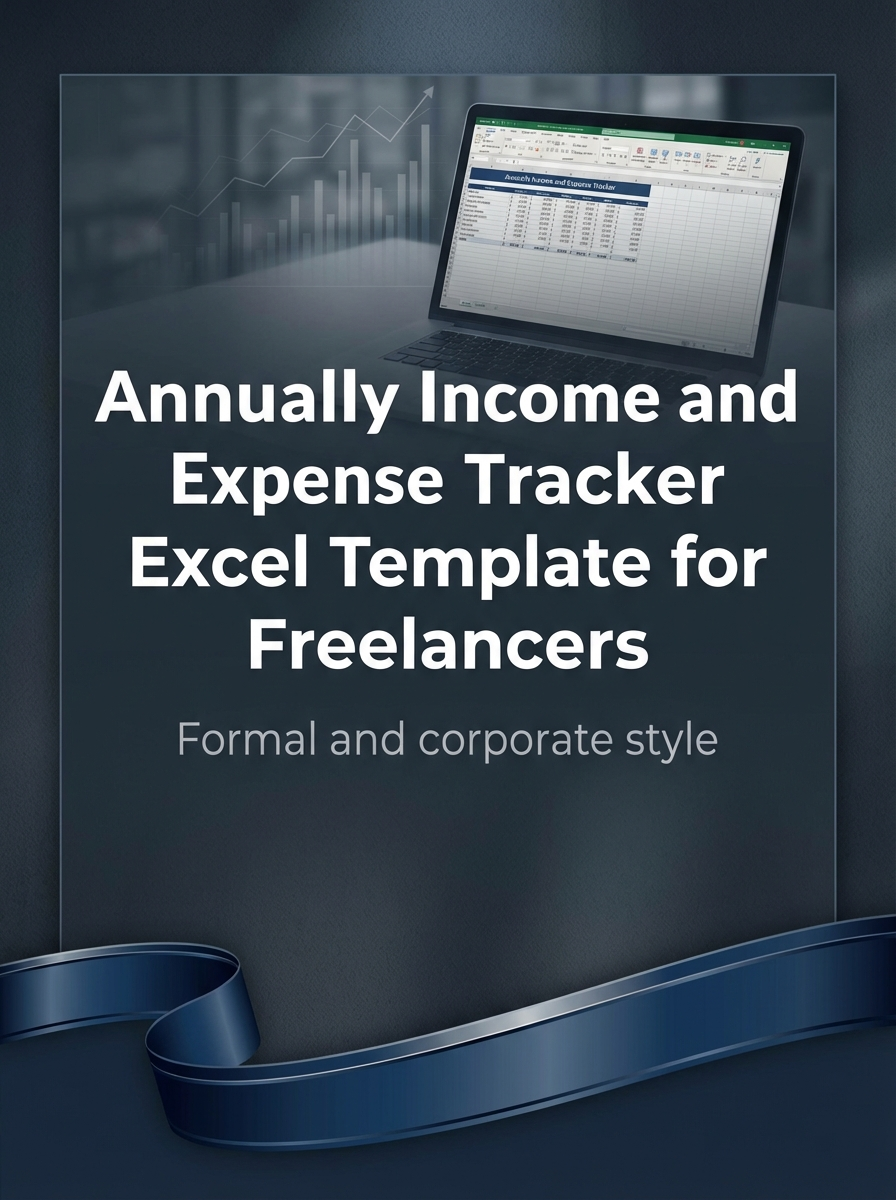Annually Income and Expense Tracker Excel Template for Freelancers