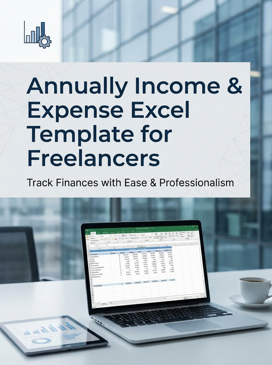 Annually Income & Expense Excel Template for Freelancers