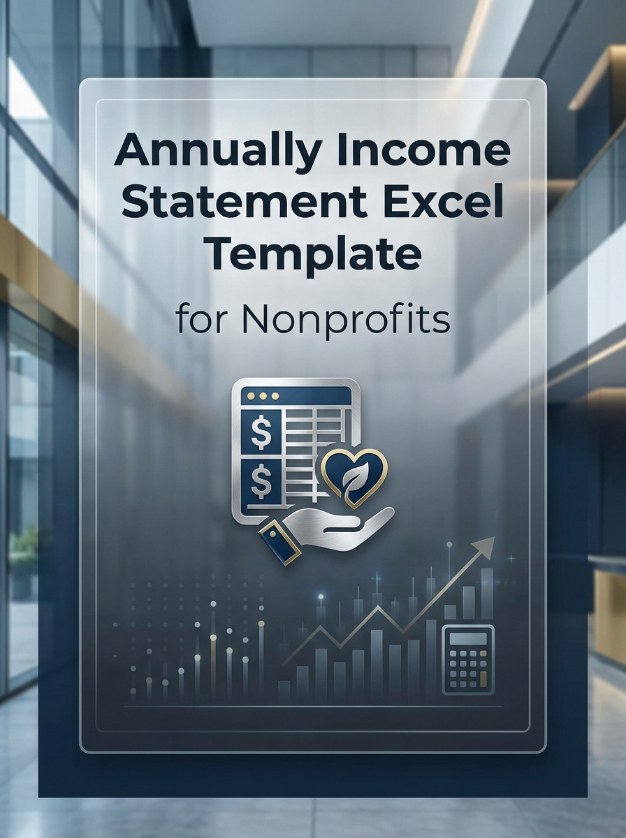 Annually Income Statement Excel Template for Nonprofits