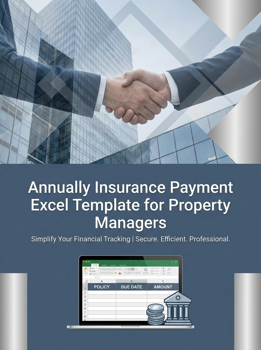 Annually Insurance Payment Excel Template for Property Managers