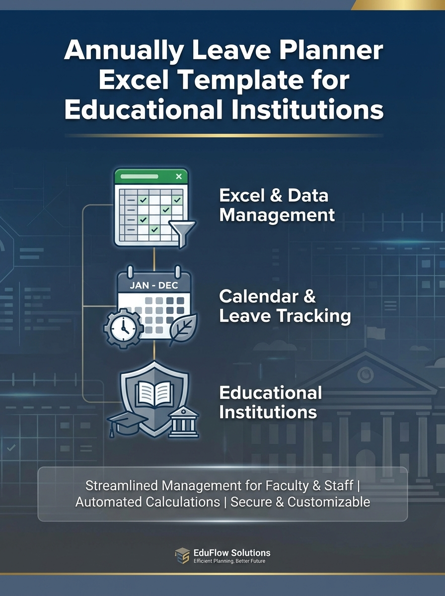 Annually Leave Planner Excel Template for Educational Institutions