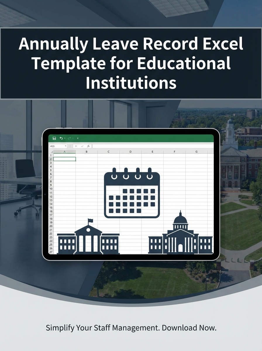 Annually Leave Record Excel Template for Educational Institutions