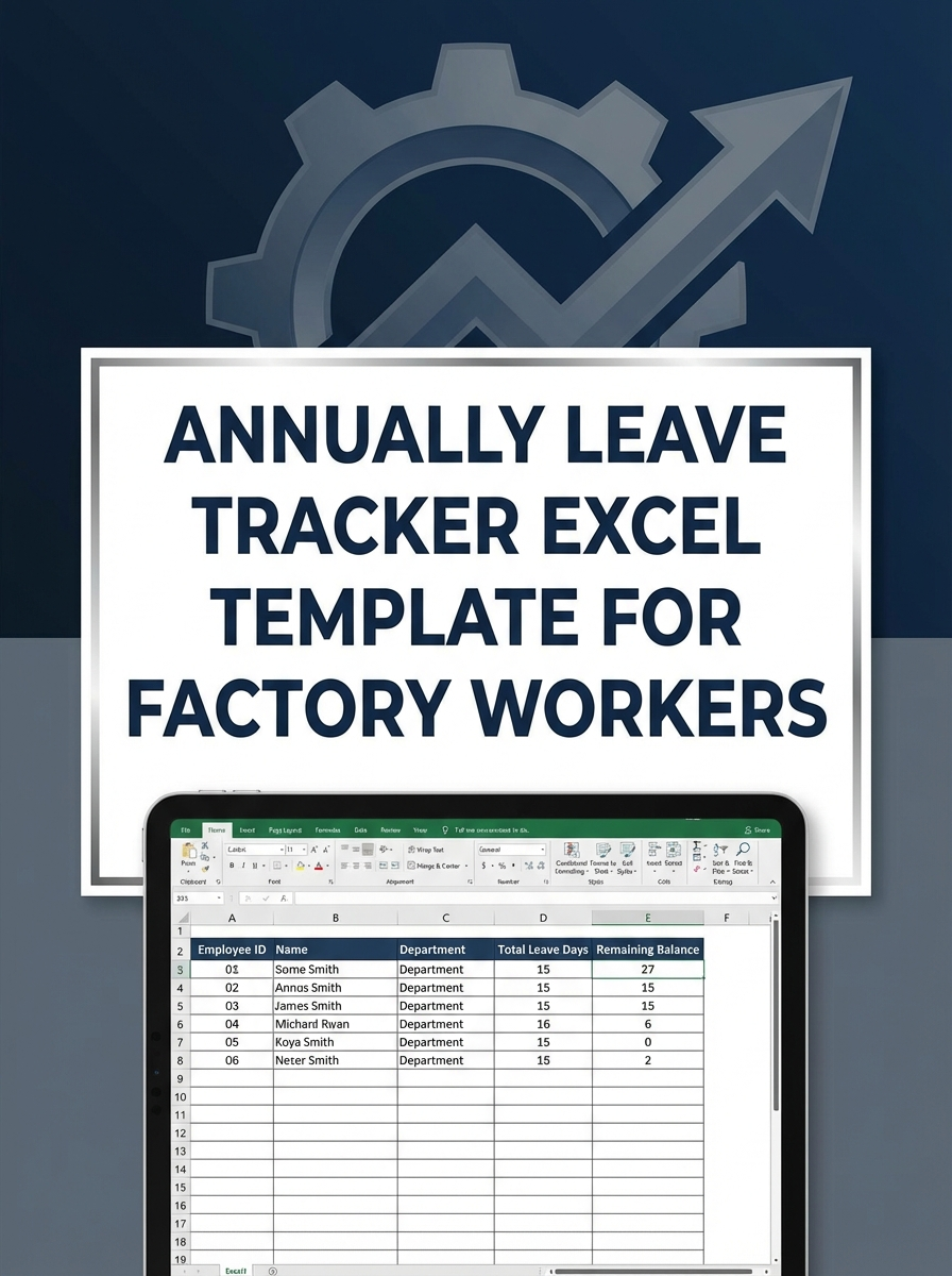 Annually Leave Tracker Excel Template for Factory Workers