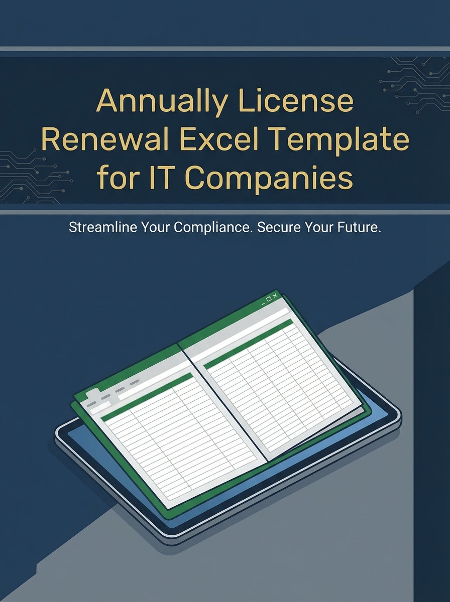 Annually License Renewal Excel Template for IT Companies