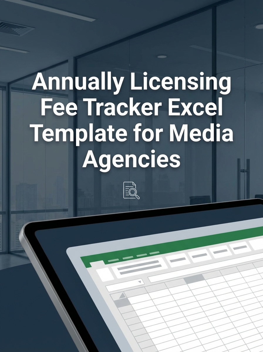 Annually Licensing Fee Tracker Excel Template for Media Agencies