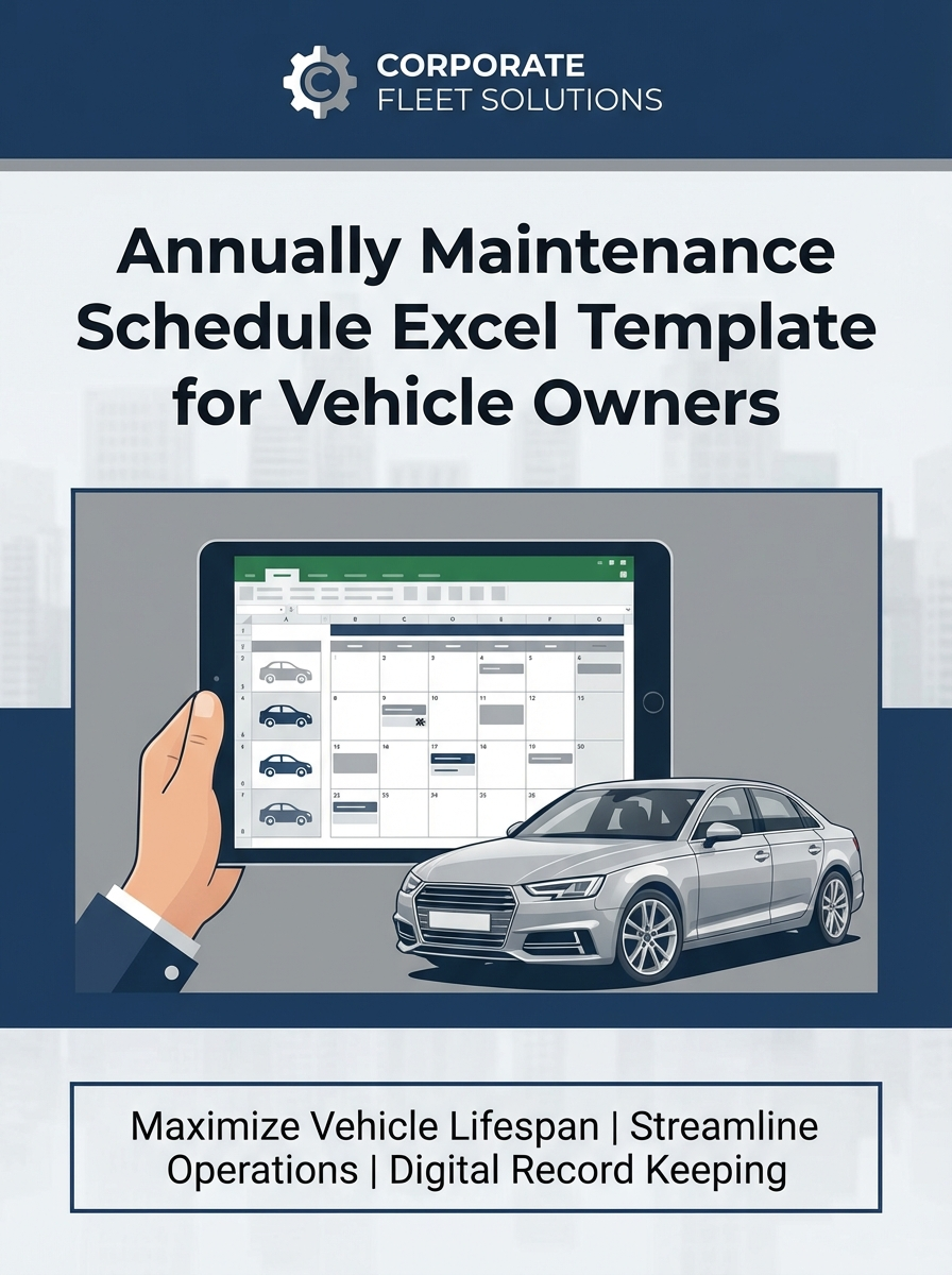 Annually Maintenance Schedule Excel Template for Vehicle Owners
