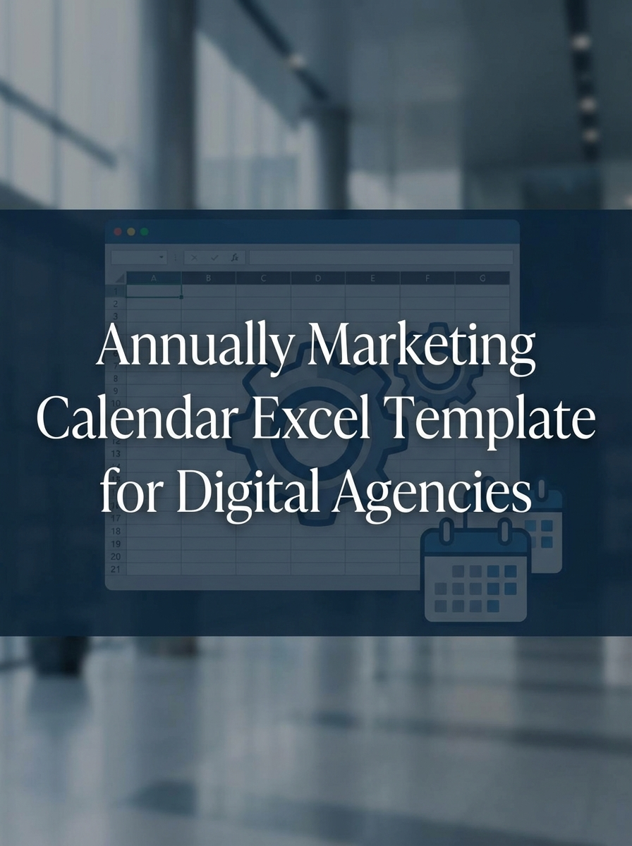 Annually Marketing Calendar Excel Template for Digital Agencies