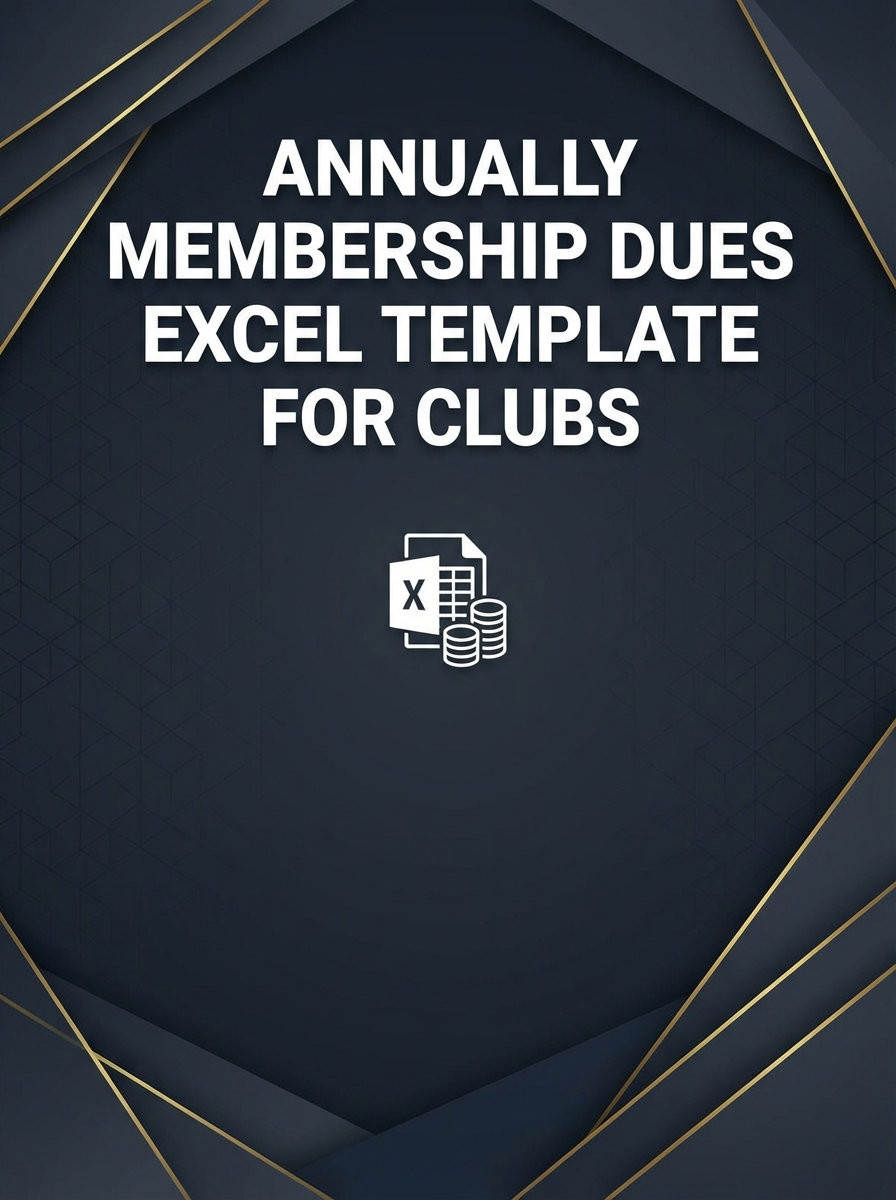 Annually Membership Dues Excel Template for Clubs