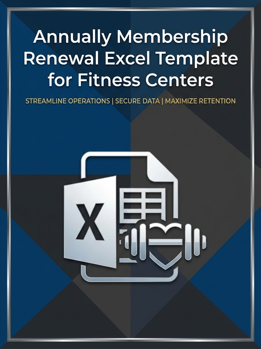Annually Membership Renewal Excel Template for Fitness Centers
