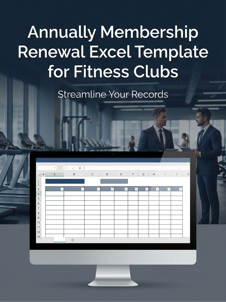 Annually Membership Renewal Excel Template for Fitness Clubs