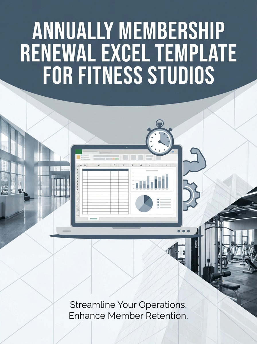Annually Membership Renewal Excel Template for Fitness Studios