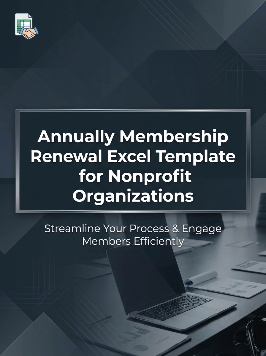 Annually Membership Renewal Excel Template for Nonprofit Organizations