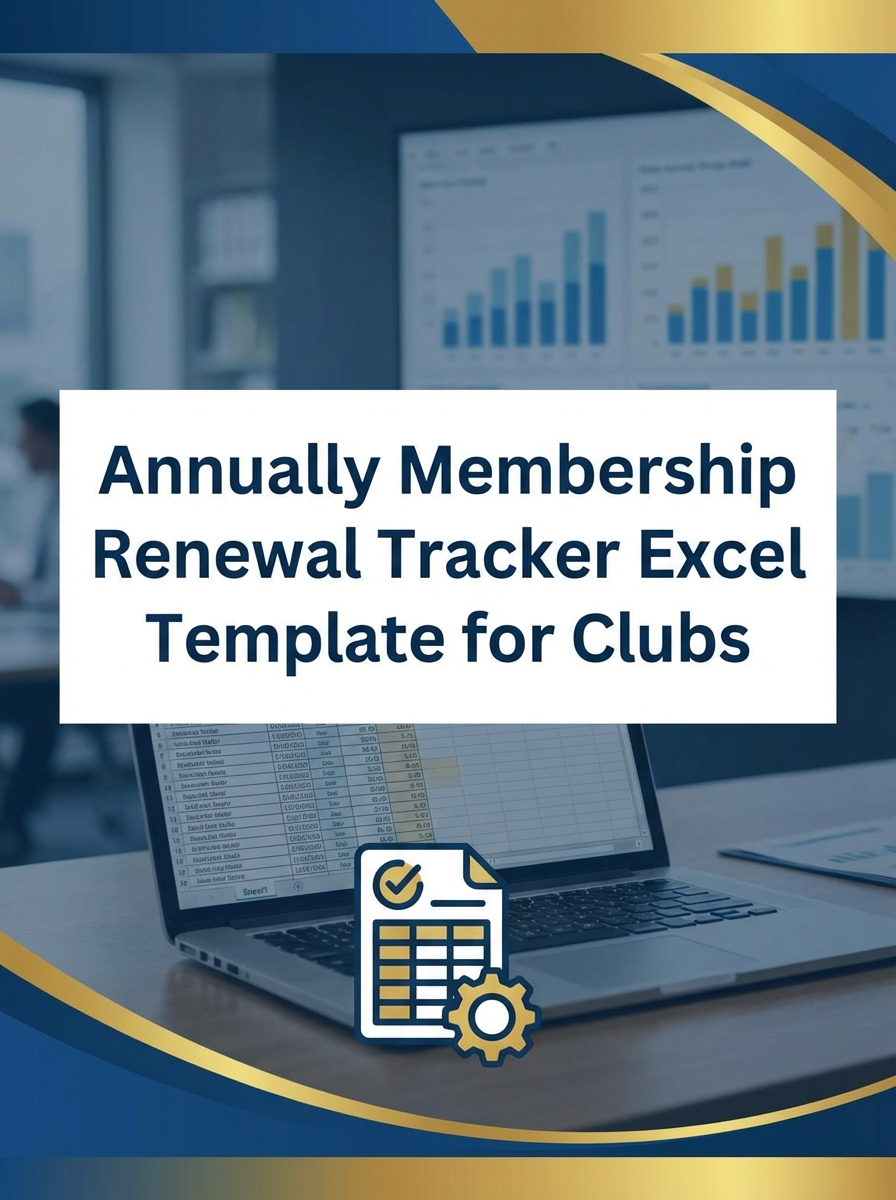 Annually Membership Renewal Tracker Excel Template for Clubs