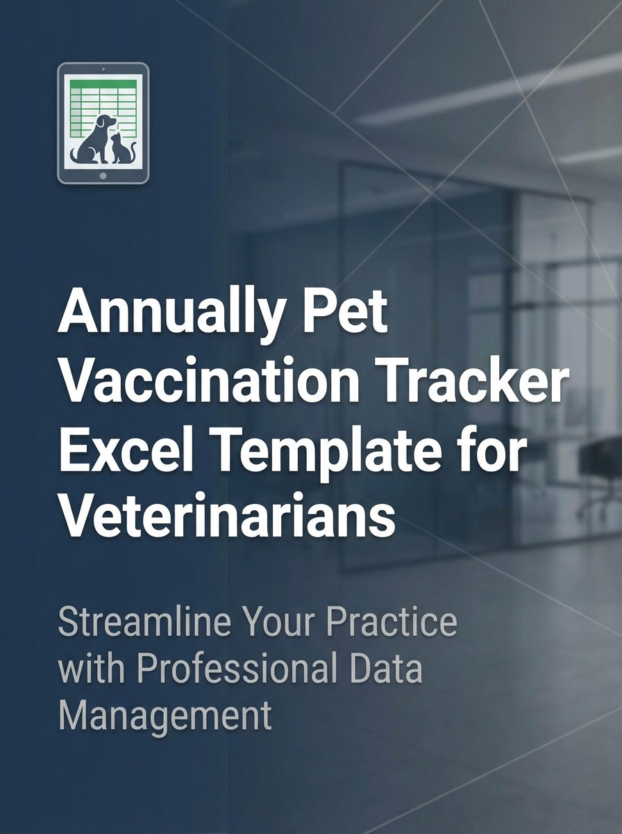 Annually Pet Vaccination Tracker Excel Template for Veterinarians