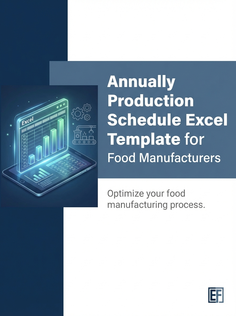 Annually Production Schedule Excel Template for Food Manufacturers