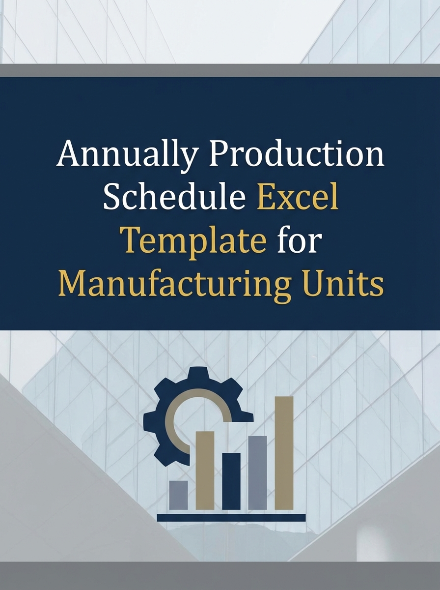 Annually Production Schedule Excel Template for Manufacturing Units