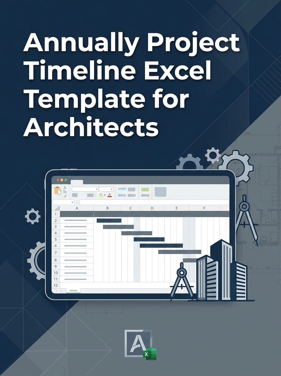 Annually Project Timeline Excel Template for Architects