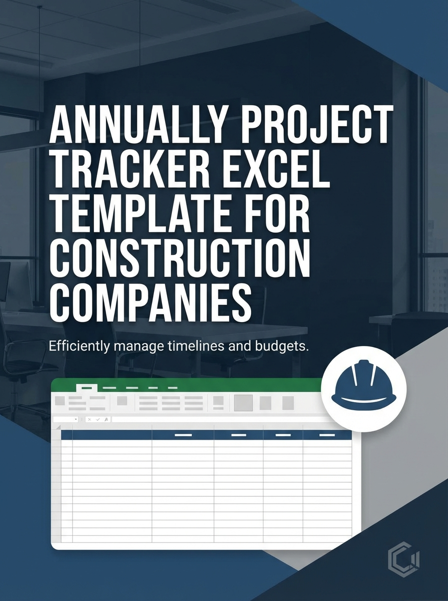 Annually Project Tracker Excel Template for Construction Companies