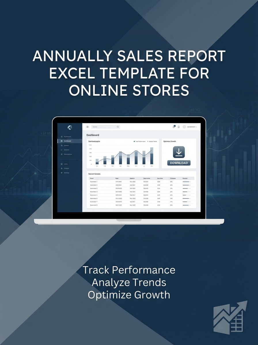 Annually Sales Report Excel Template for Online Stores