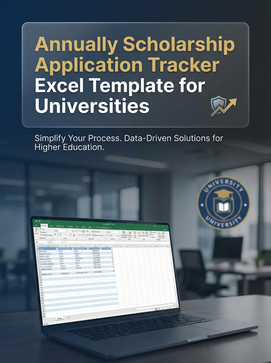 Annually Scholarship Application Tracker Excel Template for Universities