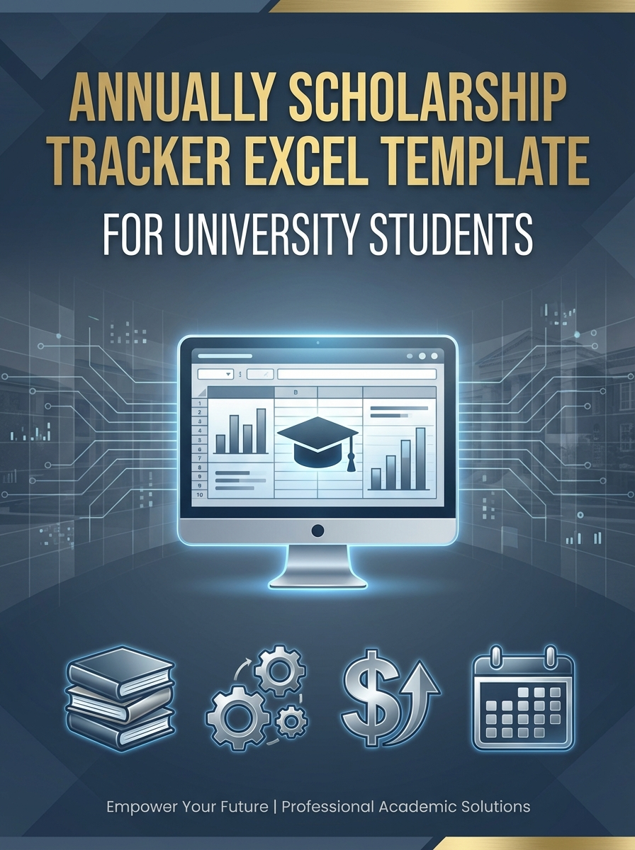 Annually Scholarship Tracker Excel Template for University Students